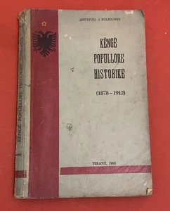 ALTES ALBANISCHES BUCH - KENGE POPULORE HISTORIKER-1878-1912-INSTITUTI FOLKLORIK-1962-R - Bild 1 von 15