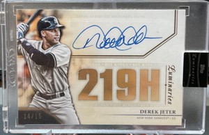 2020 Topps Luminaries Derek Jeter Hit Kings Auto 14/15 New York Yankees