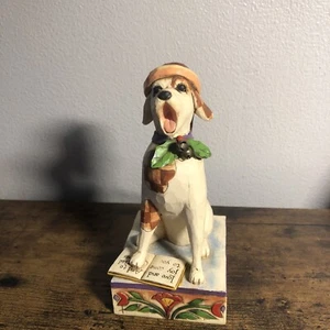 Jim Shore 2007 “Bark, The Herald Angels Sing” Christmas Dog Figurine No Box! - Picture 1 of 9