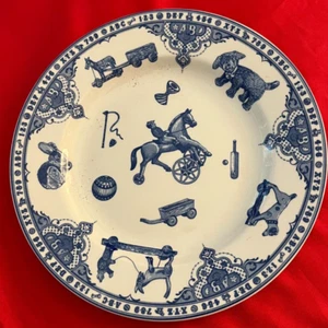 SPODE Edwardian Children 7 3/4 inch Plate BLUE from England - Picture 1 of 5