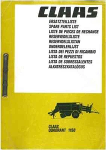 Claas Ballenpresse Quadranten 1150 Teile Handbuch - Bild 1 von 1