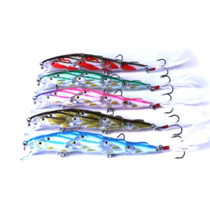5 pz esche per pesca per minnow esca per traino ganci esca per manovella 11,5 cm/15,7 g - Foto 1 di 15