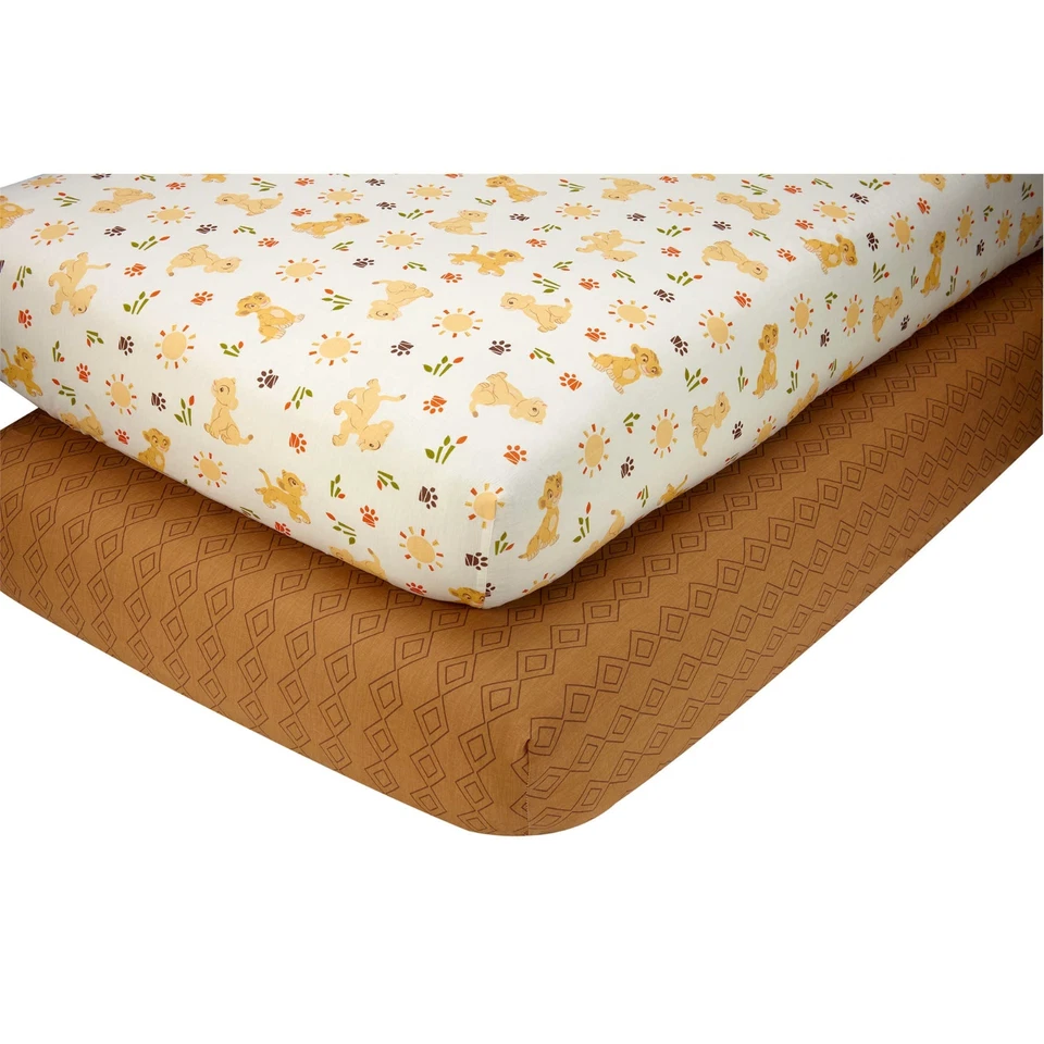 The Lion King: Wild About You 2-Pack Fitted Crib Sheets by Disney Baby - Image 1 of 1