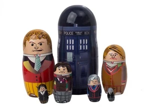 Classic Doctor Who Matryoshka Russian Nesting Doll 7pc./6inch" Very Rare Piece - Picture 1 of 2