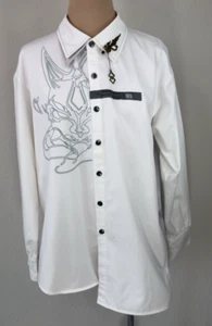 Asian Japanese Cosplay Genshin Impact Xiao Dragon Cotton Dress Shirt M - Picture 1 of 6