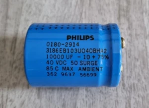 PHILIPS 3186 10000UF -10 +75% 40 VDC Computer Grade Kondensatoren 51*68mm - Picture 1 of 4
