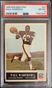 1965 Philadelphia Paul Warfield RC #41 PSA 6 EX-MT HALL OF FAME POP 170 - Bild 1 von 2
