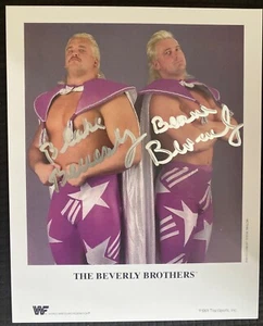 FIRMADO BEVERLY BROTHERS 8x10! WWF! PROMOCIÓN! AWA! - Imagen 1 de 1
