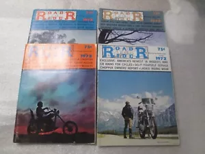 Vtg 1972 Road Rider Vintage Motorcycle Magazines 4 Issues Lot - Picture 1 of 2
