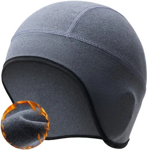 Winter Cycling Skull Cap Helmet Liner Hard Hat Warm Fleece Beanie for Men Women - Picture 1 of 14