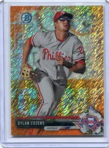 2017 Bowman Chrome Dylan Cozens Orange Shimmer Prospect Refractor #'d 14/25 SSP - Bild 1 von 2