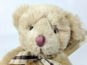 Russ Teddy Bear Plush Caress Soft Pets Tan Stuffed Animal #4568 Brown Bow Tie  - Picture 1 of 11