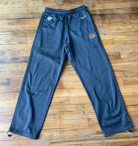 Nike Dri-Fit NFL Cincinnati Bengals Sz M Training Pants. Fleece Lined.BungeeCord Cover