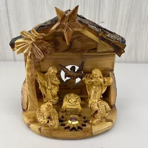Nativity Star Bethlehem Handmade Olive Wood Nativity Creche Holy Family - Picture 1 of 20