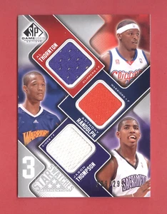 2009-10 SP GAME-USED Thornton/Randolph/Thompson 3STAR SWATCHES #3SWTR #d 280/299 - Picture 1 of 2