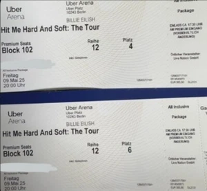 2x Billie Eilish Tickets Berlin 09.05.25 - Bild 1 von 4