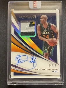 Richard Jefferson 2020-21 Panini Immaculate Auto Patch /10 Utah Jazz NBA Sealed - Picture 1 of 2