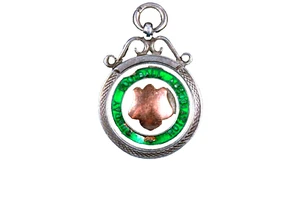 Fußball Anhänger Silber Emaille Sonntag Fußballverband um 1926 - Bild 1 von 4
