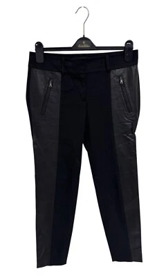 Ann Taylor Mujer Imitación Cuero Frontal Negro Vestido Pantalón Talla 4 Foto 1 de 4