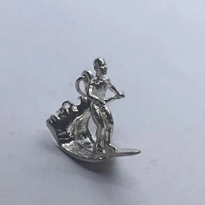Vintage L. Bach Sterling Surfen Waikiki Surfer Charm RAR - Bild 1 von 9
