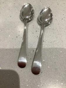 Pair Antique Georgian Sterling Silver Tea Spoons. George Smith IV. London 1796 - Picture 1 of 4