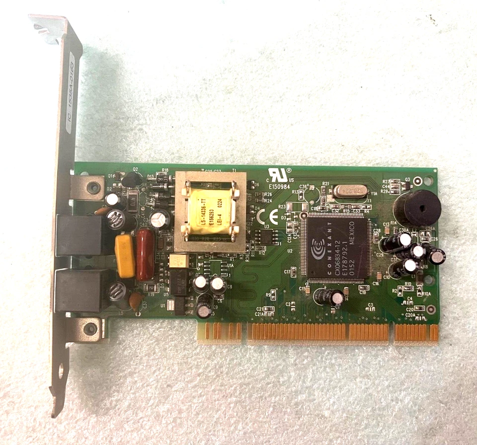 VINTAGE V.92 PCI 56K MODEM MODEL 1220C CONEXANT CHIP BDNM50RA0162 MXB28 - Image 1 of 4