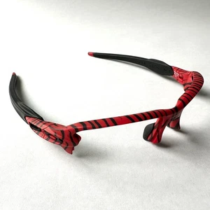 Oakley Flak 2.0 XL Matte Red Tiger Replacement Frame Only Black Striped OO9188 - Picture 1 of 8