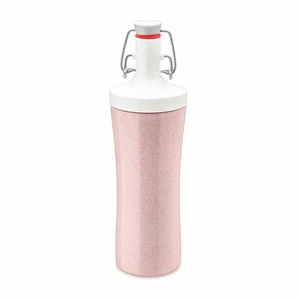 Koziol Plopp To Go Drinking Bottle Organic Pink Cotton White 25.3 cm - Picture 1 of 1