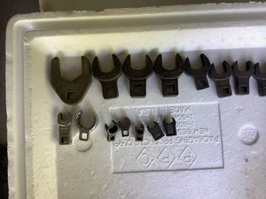 Bonney USA Flare Nut Crows Foot Offset Line and crows foot wrenches 15 total USA - Picture 1 of 20