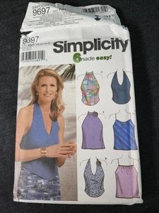 Simplicity pattern Gypsy BOHO Festival Halter Top 14 16 18 20 Hippy 6 Styles - Picture 1 of 6