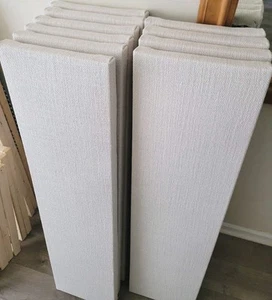10 Sound Absorbing Acoustic Wall Panels in BONE - SET of 10 - Picture 1 of 4