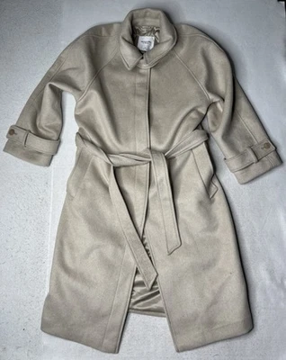Gabardina para mujer nueva con etiquetas mezcla de lana Abercrombie & Fitch color tostado con cinturón talla XL Foto 1 de 4