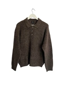 Urban Outfitters New BDG Brown Wool Blend Collared Jumper Fluffy Size XL - Picture 1 of 6