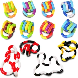 Tangle Fidget Toys, 12 Pack Multicolored Twisty Fidget Pack for Adults, Anti-... - Picture 1 of 12
