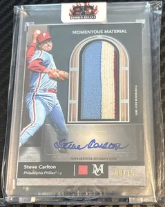 2024 Topps Museum Collection Steve Carlton Momentous Material Jumbo Patch /15 - Picture 1 of 2