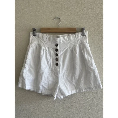 水貂粉色纸袋白色短裤中号波西米亚休闲夏季学院风(无腰带) — 第 1/4 张图片