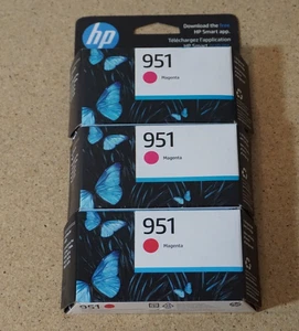 3x HP 951 Magenta Standard Yield Ink Cartridge Exp 02/2026+ - Picture 1 of 3