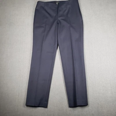 Talbots Slacks Womens Size 8 Petite Straight Side Zip Navy Blue - Image 1 of 4