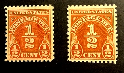 SCOTT # J 69 -SET OF 2 POSTAGE DUE 1/2 CENT STAMPS -  1930 -VF - OG - MNH - Image 1 of 4