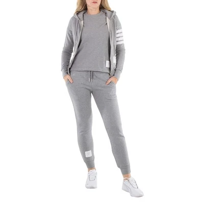 Sudadera con capucha Thom Browne gris 4 barras Loopback cremallera completa Foto 1 de 4