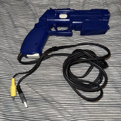 WORKING sony playstation 2 PS2 NAMCO LASER BLASTER LIGHT GUN blue NPC-106 - Image 1 of 3