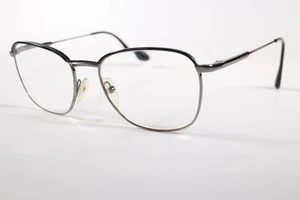 Prada Eyeglasses VPR 57V M4V-1O1 Unisex Black/Grey Full Rim Metal Glasses Frames - Picture 1 of 4