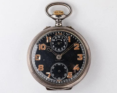 Early 20th Cent. Keyless Alarm Pocket Watch by Zenith in Silver Case! Brook&Sons - Image 1 of 4