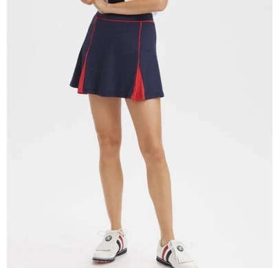Falda corta de tenis de golf Renwick roja azul marino - talla mediana - excelente estado Foto 1 de 4