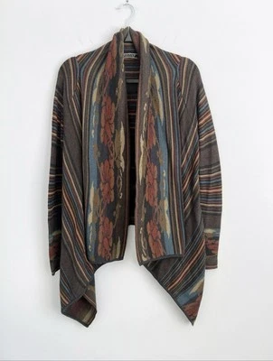 Peruvian Connection Size S • Pima Cotton Open Front Crochet Knit Cardigan - Image 1 of 4