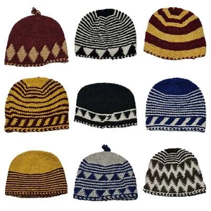 Unisex Marokkanische Handgestrickte Wollmützen 100% Handgestrickte Wolle. Hergestellt in Marokko - Bild 1 von 10