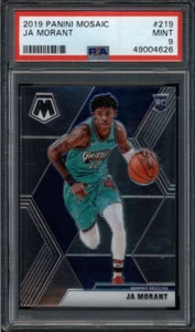 JA MORANT 2019/20 PANINI MOSAIC #219 PSA 9 MINT BASE ROOKIE RC FC7820 - Foto 1 di 2