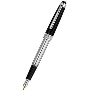 103106 Montblanc Meisterstuck Solitaire Ceramics Black Prisma Fountain Pen - Picture 1 of 2
