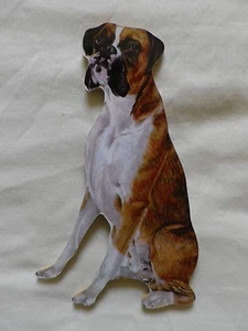 TAN BOXER DOG JUMBO SIZE FRIDGE MAGNET.NEW - Foto 1 di 1