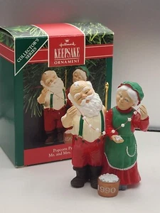 Hallmark Keepsake Ornamento Navidad Coleccionista Serie Palomitas Fiesta Sr. Señora Claus - Imagen 1 de 5